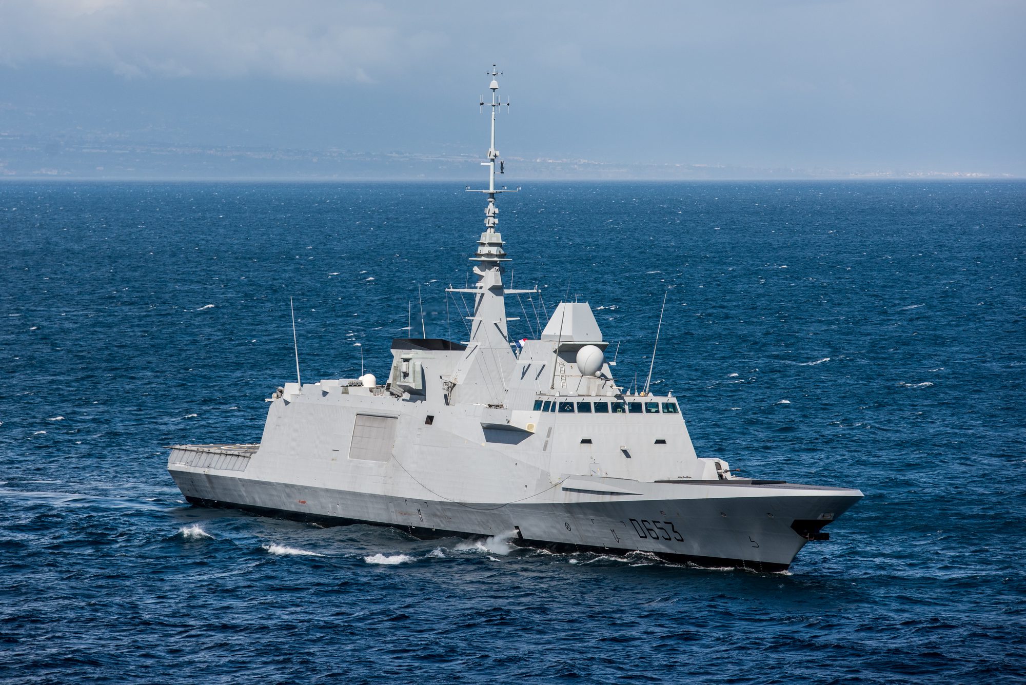 The French Navy frigate FREMM Languedoc. Photo courtesy Marine Nationale