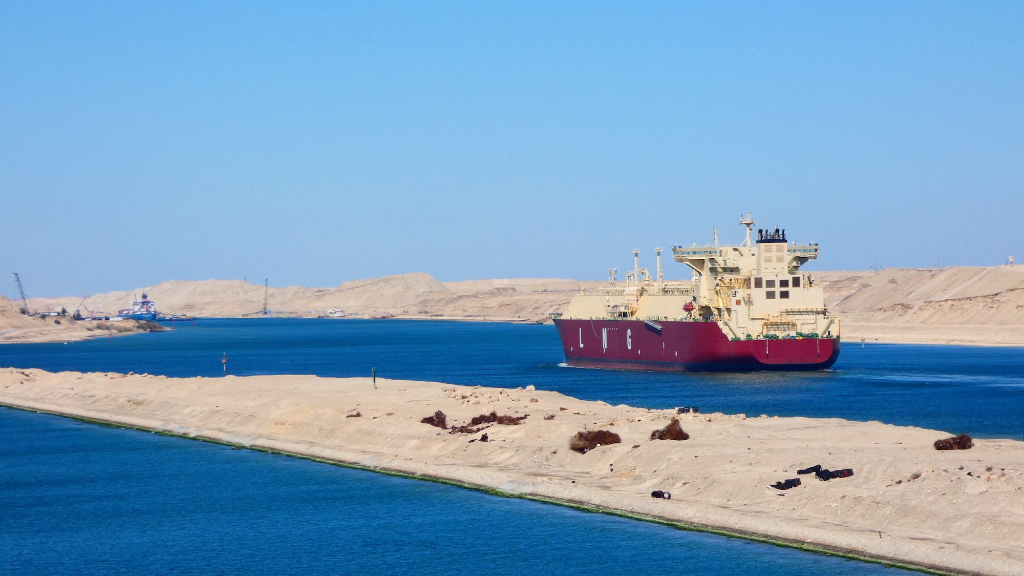 File photo of an LNG carrier in the Suez Canal