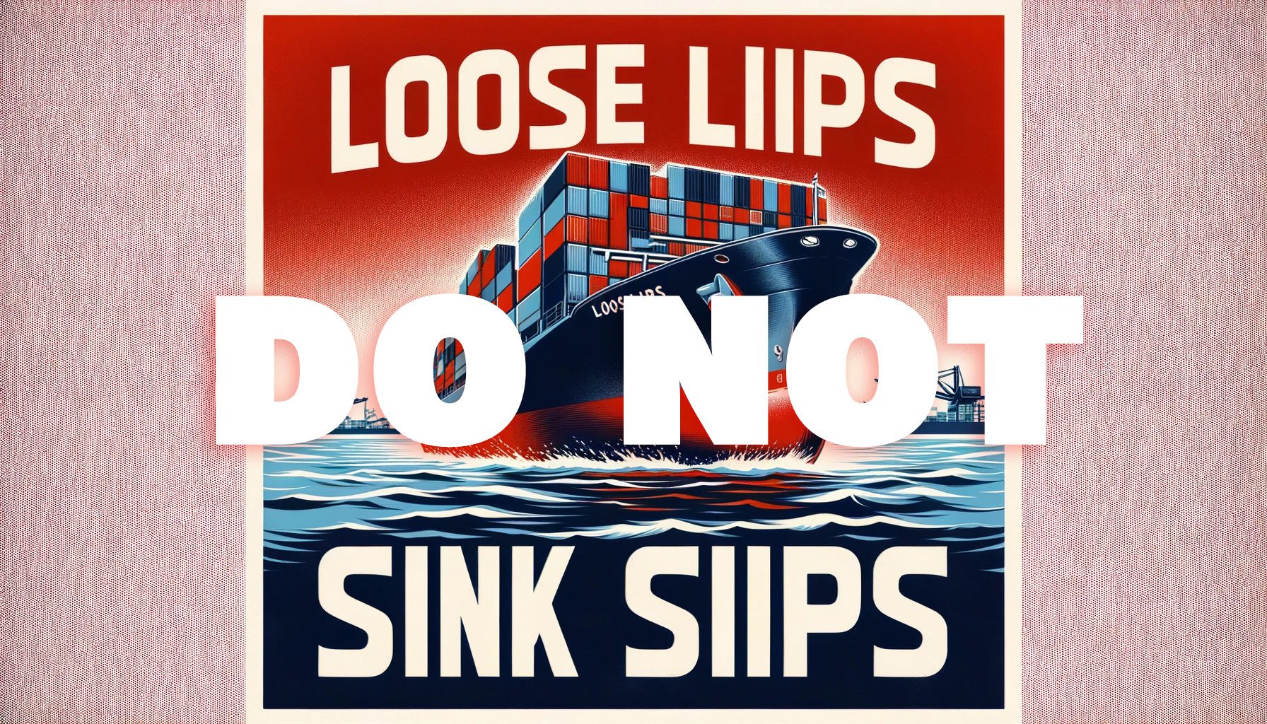 Modern Loose Lips Sink Ships poster