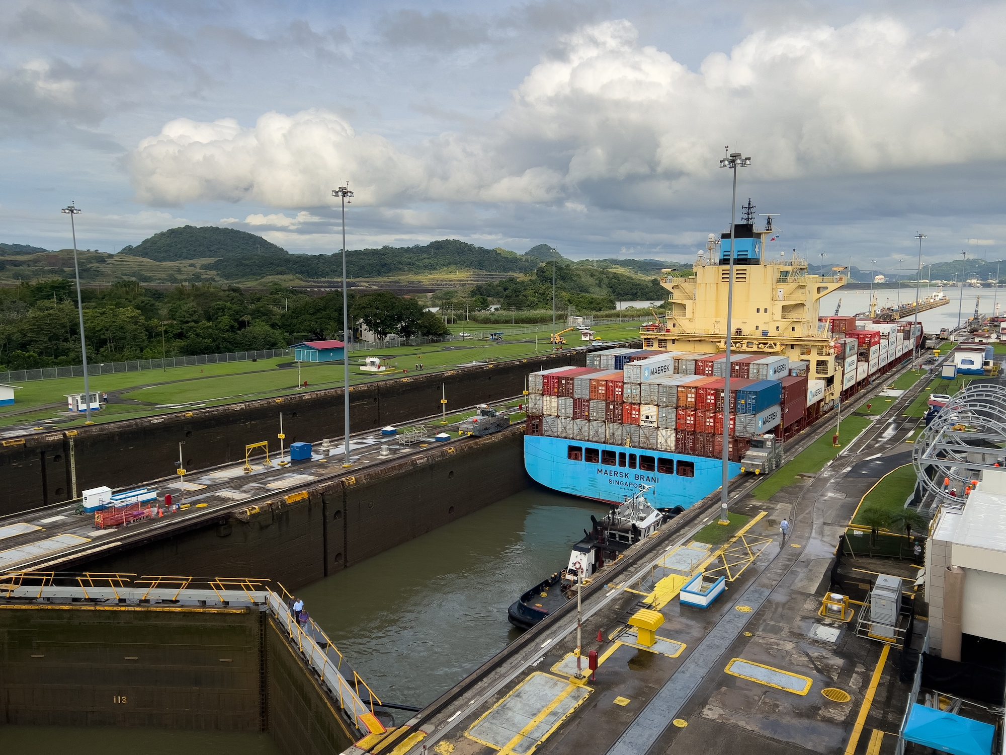 A Maersk ship in the Panama Canal