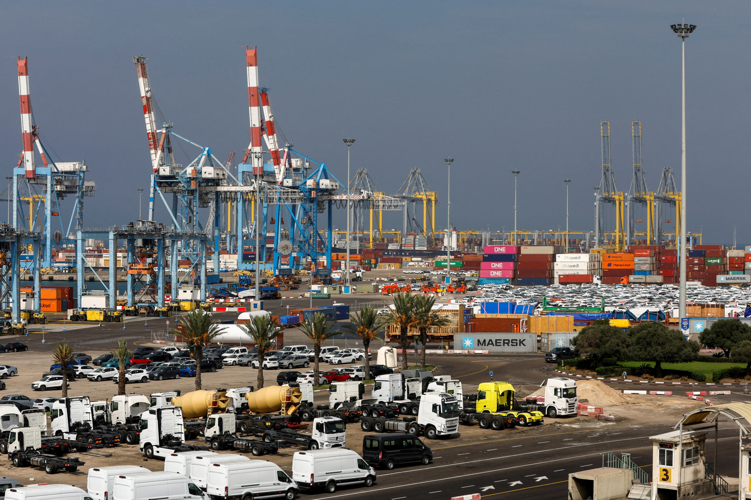 Ashdod port continues to operate under threat of rocket attacks. REUTERS/Ammar Awad