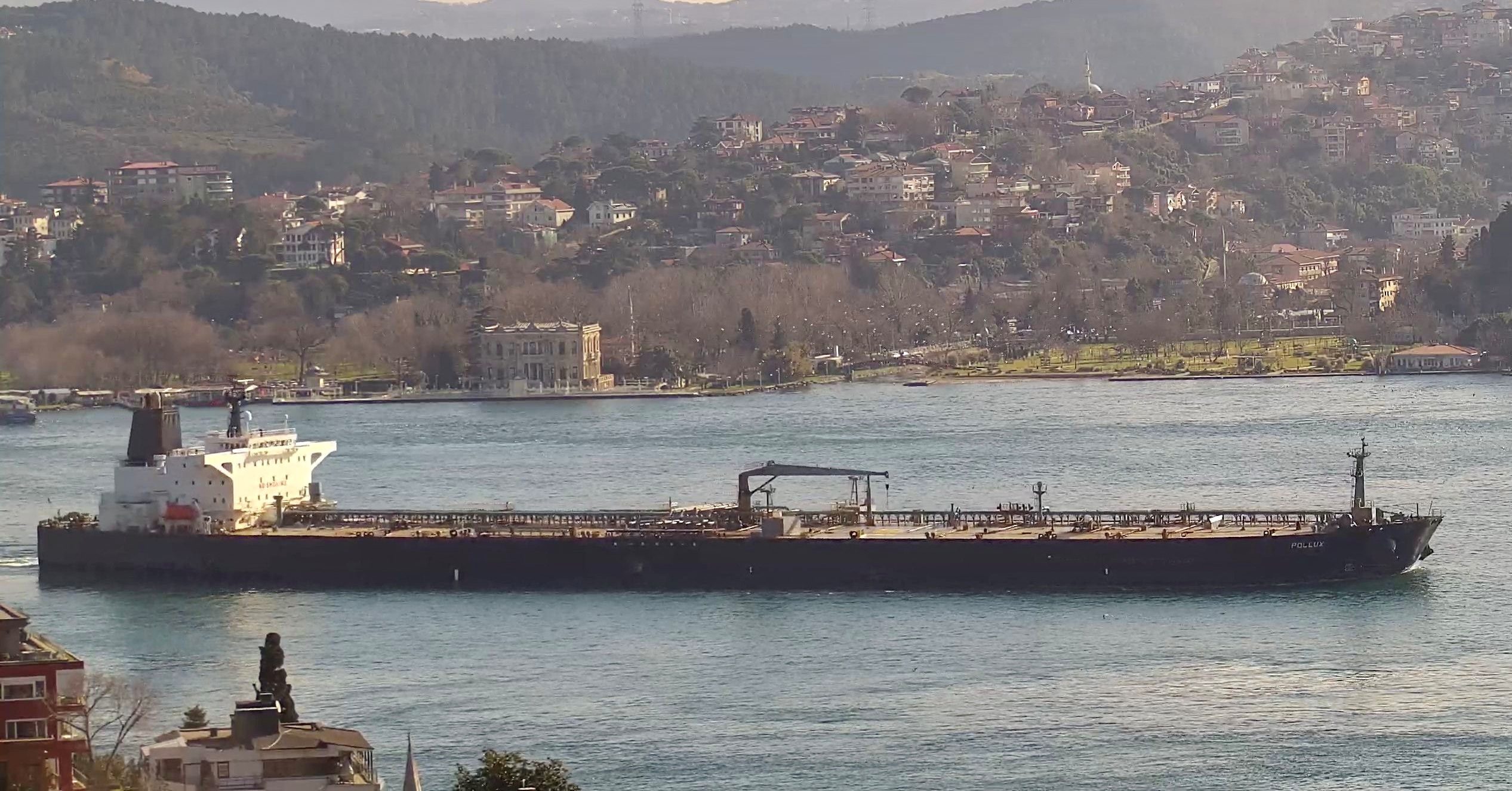 Panama-flagged crude oil tanker Pollux transits. REUTERS/Yoruk Isik