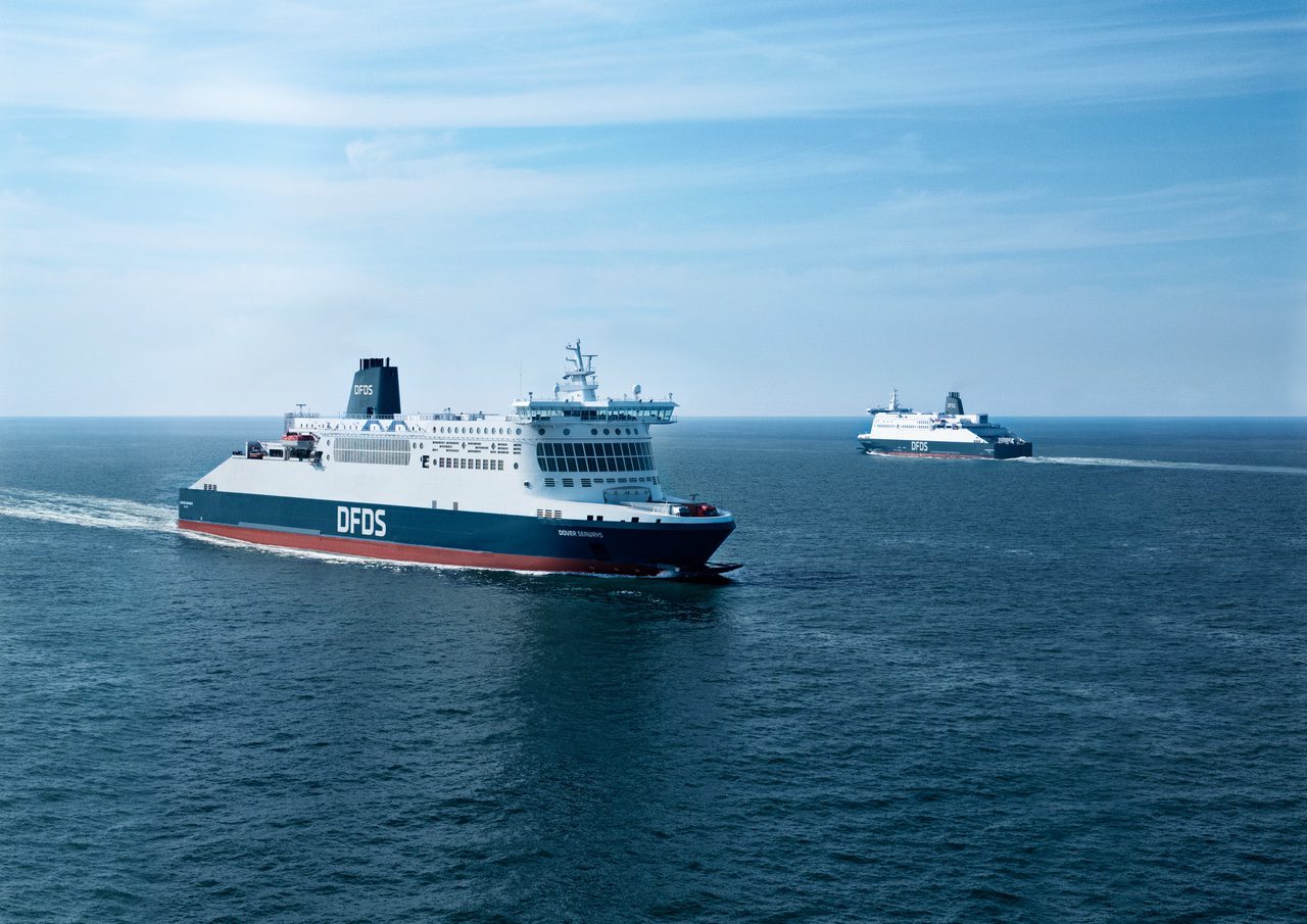 Illustration of DFDS ferries