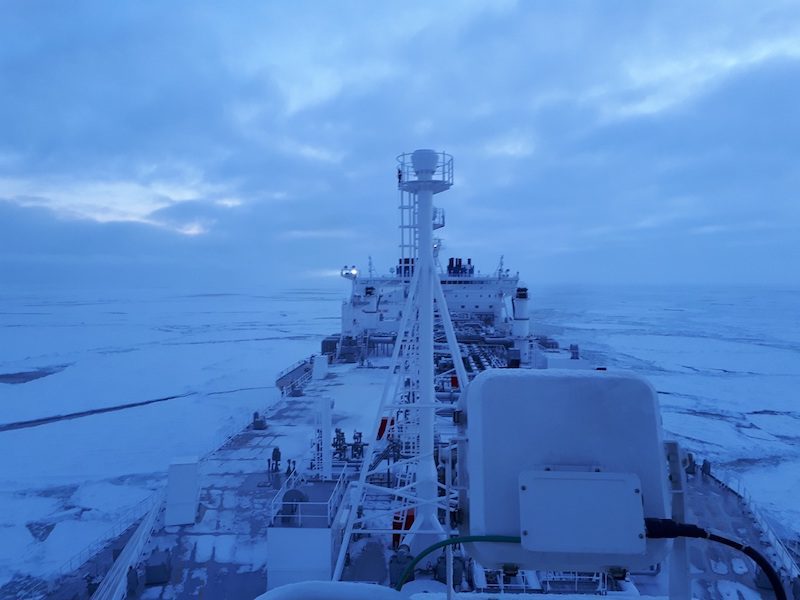 LNG carrier Eduard Toll on the Northern Sea Route. (Source: Teekay)