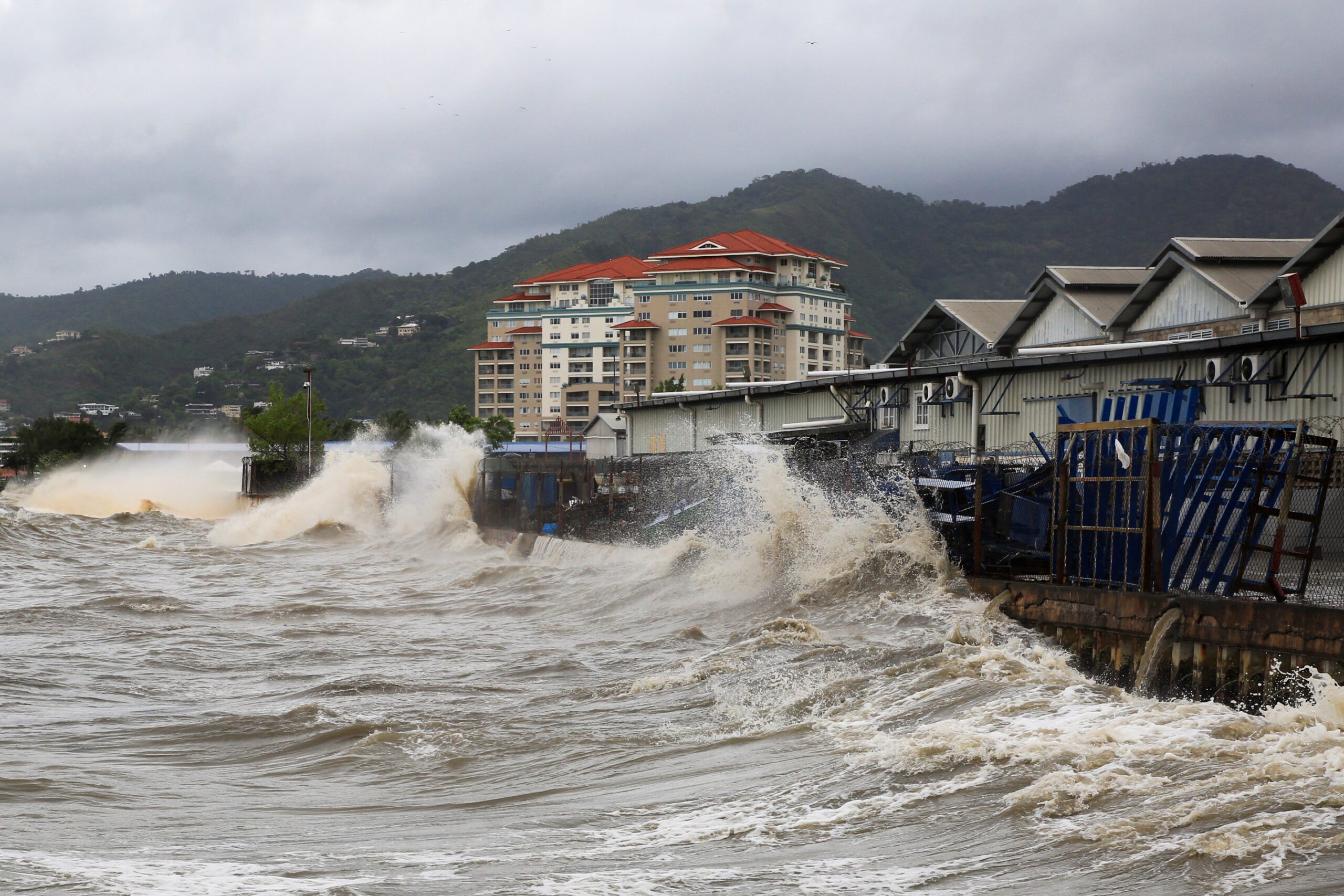Hurricane Beryl makes landfall in Trinidad and Tobago. REUTERS/Andrea De Silva