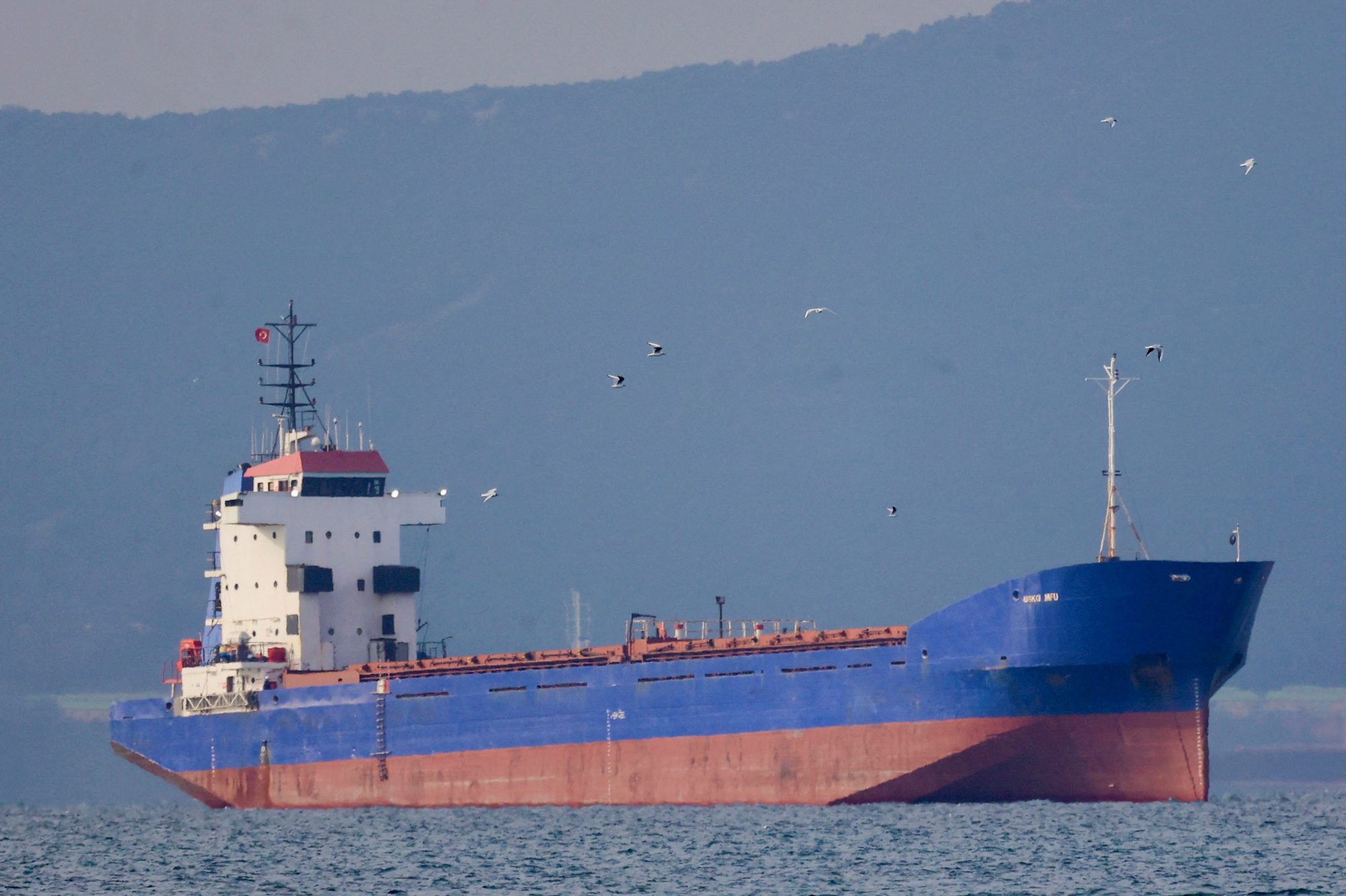 Cameroon-flagged small bulker USKO MFU is pictures in Tuzla anchorage, east Istanbul, Turkey, November 30, 2023. REUTERS/Yoruk Isik