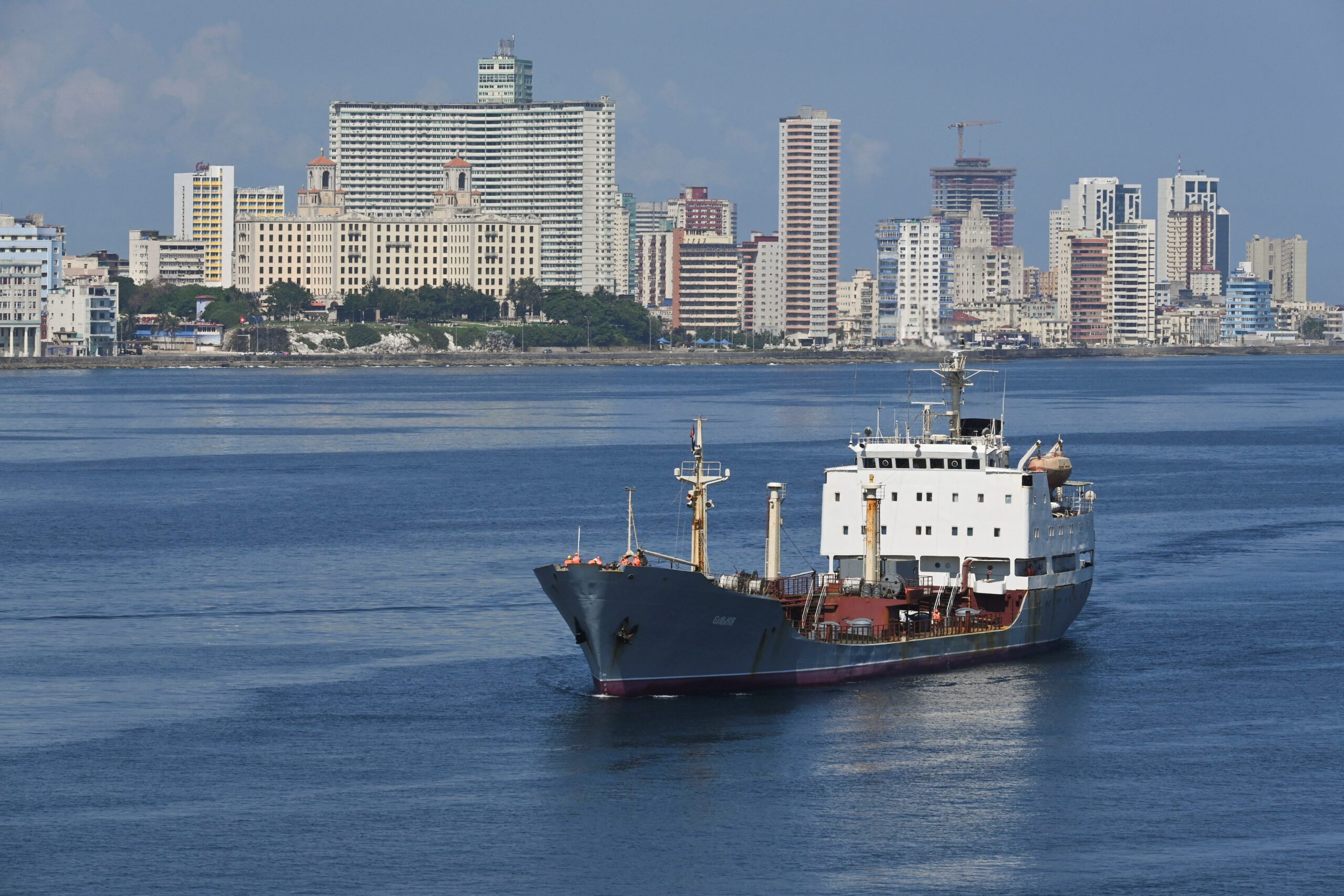 Ships from Russia's Baltic Fleet arrive in Cuba.REUTERS/Stringer