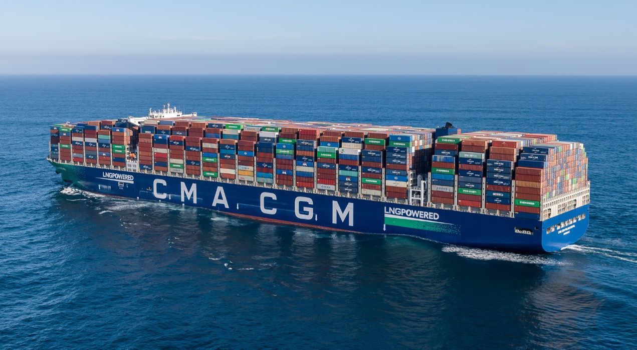 CMA CGM ship at sea