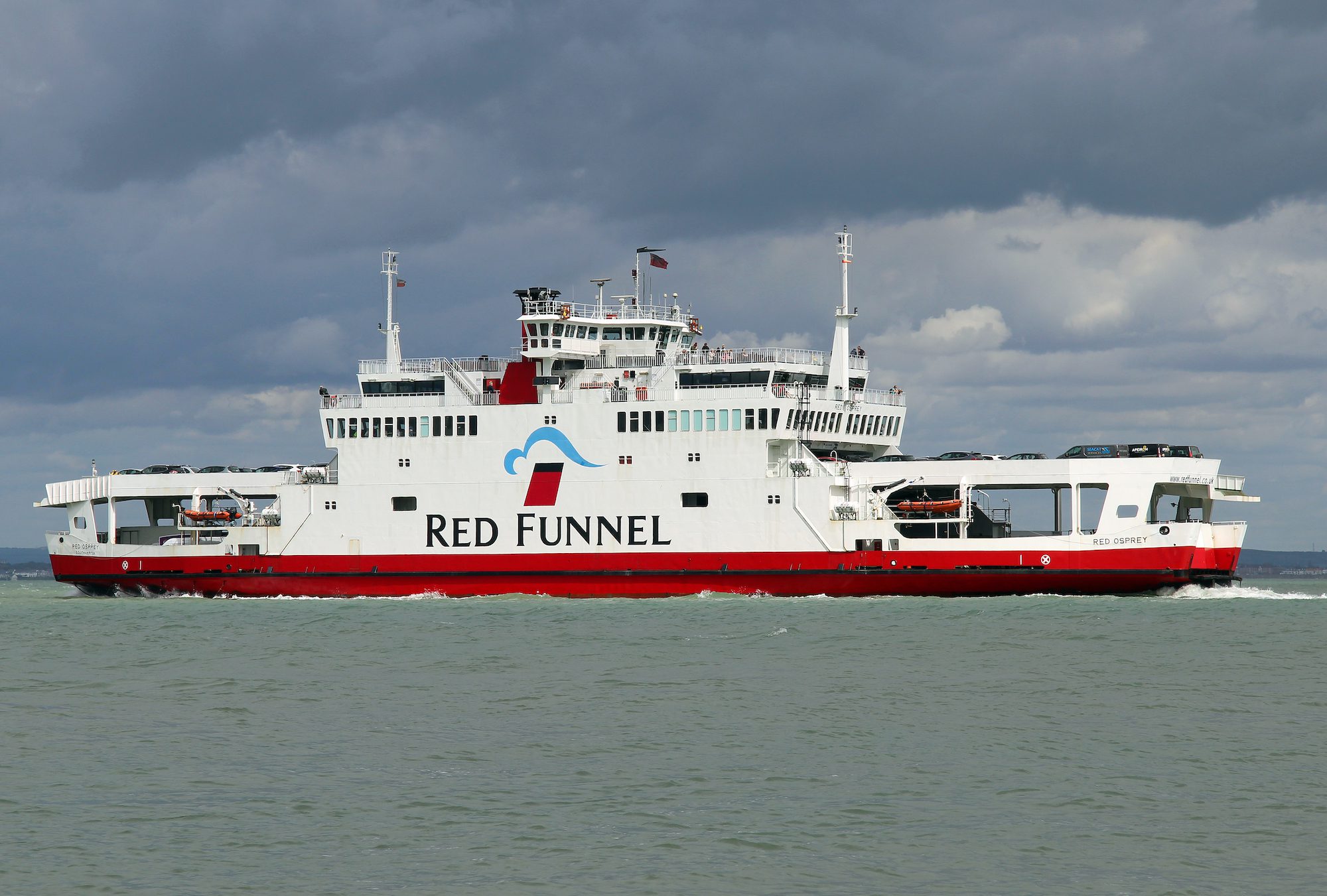 Stock image of a Red Funnel ferry. Dave Smith 1965 / Shutterstock.com