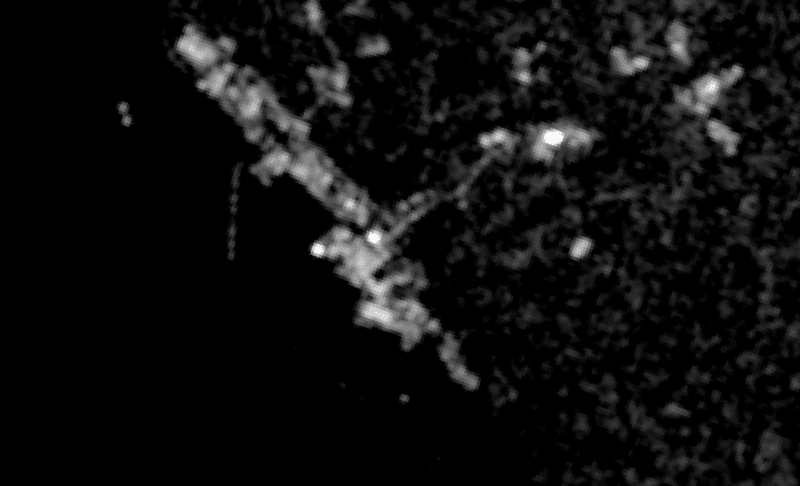 Arctic LNG 2 plant on August 3 indicating the departure of LNGC Pioneer earlier in the day. (Source: Sentinel Hub)
