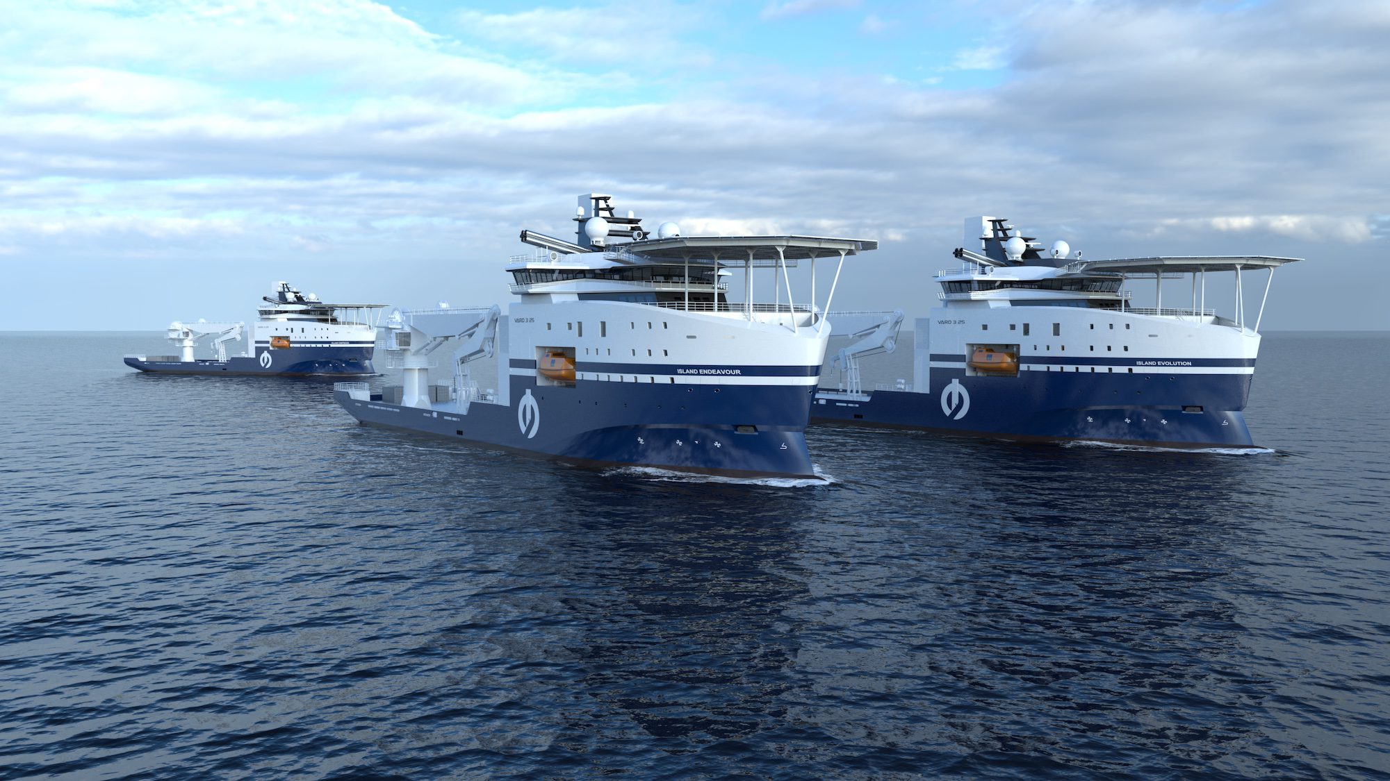 An illustration of the Offshore Energy Construction Vessels (OECV) for Island Offshore. Image courtesy VARD