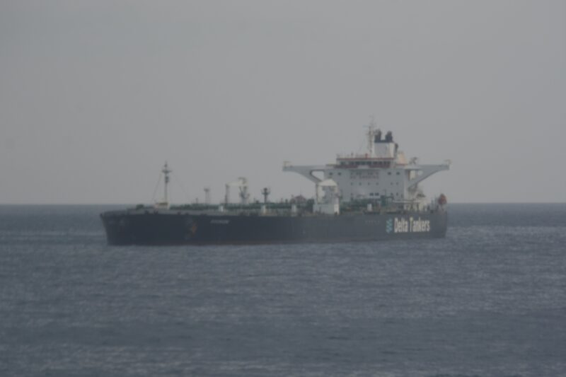 Photo of the laden MT Sounion courtesy French Forces