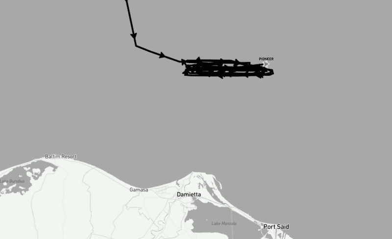 Pioneer LNGC AIS Track