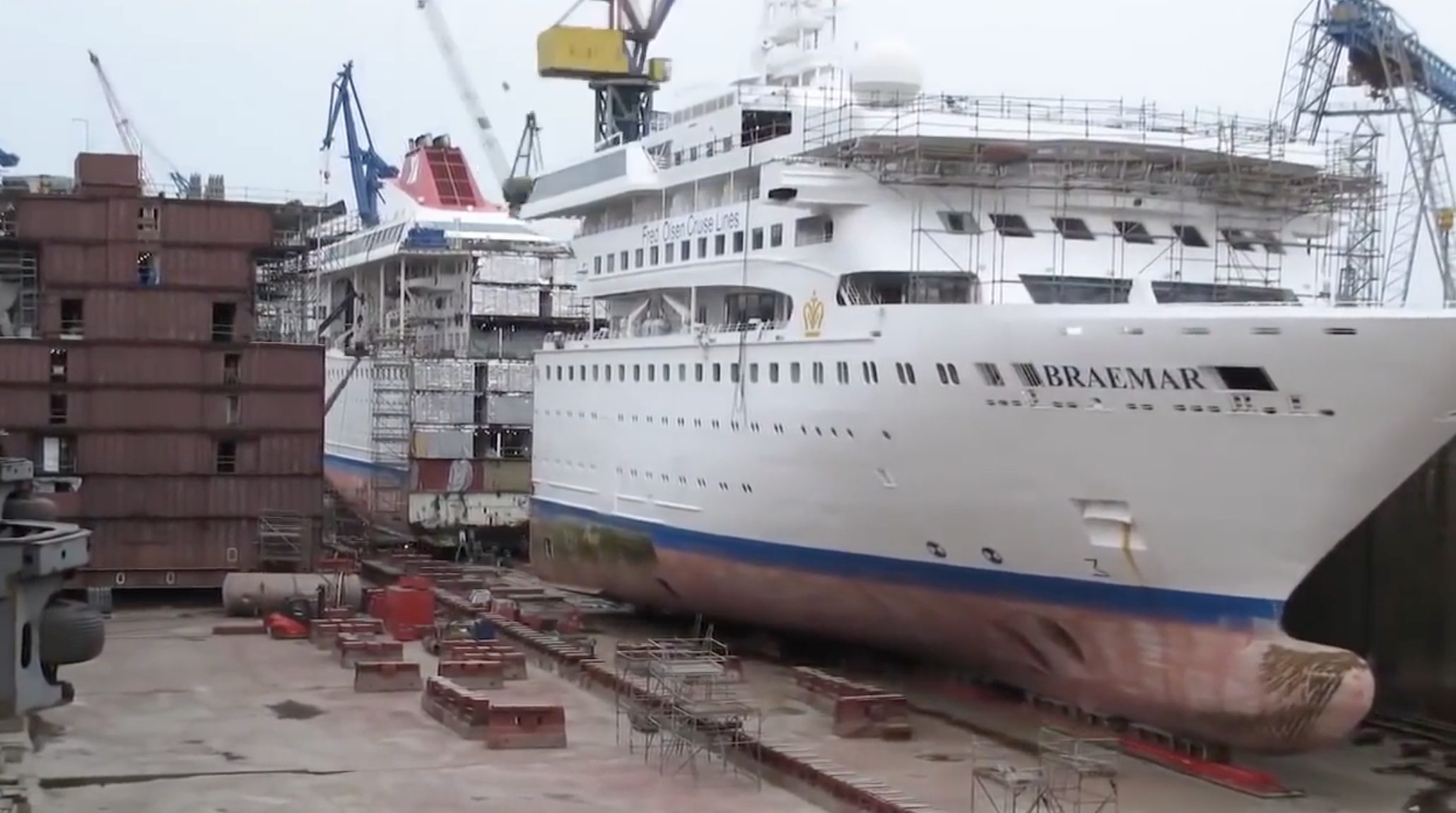 Lengthening the MS Balmoral.