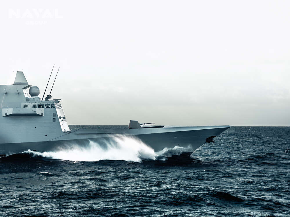 Bow of a french navy frigate