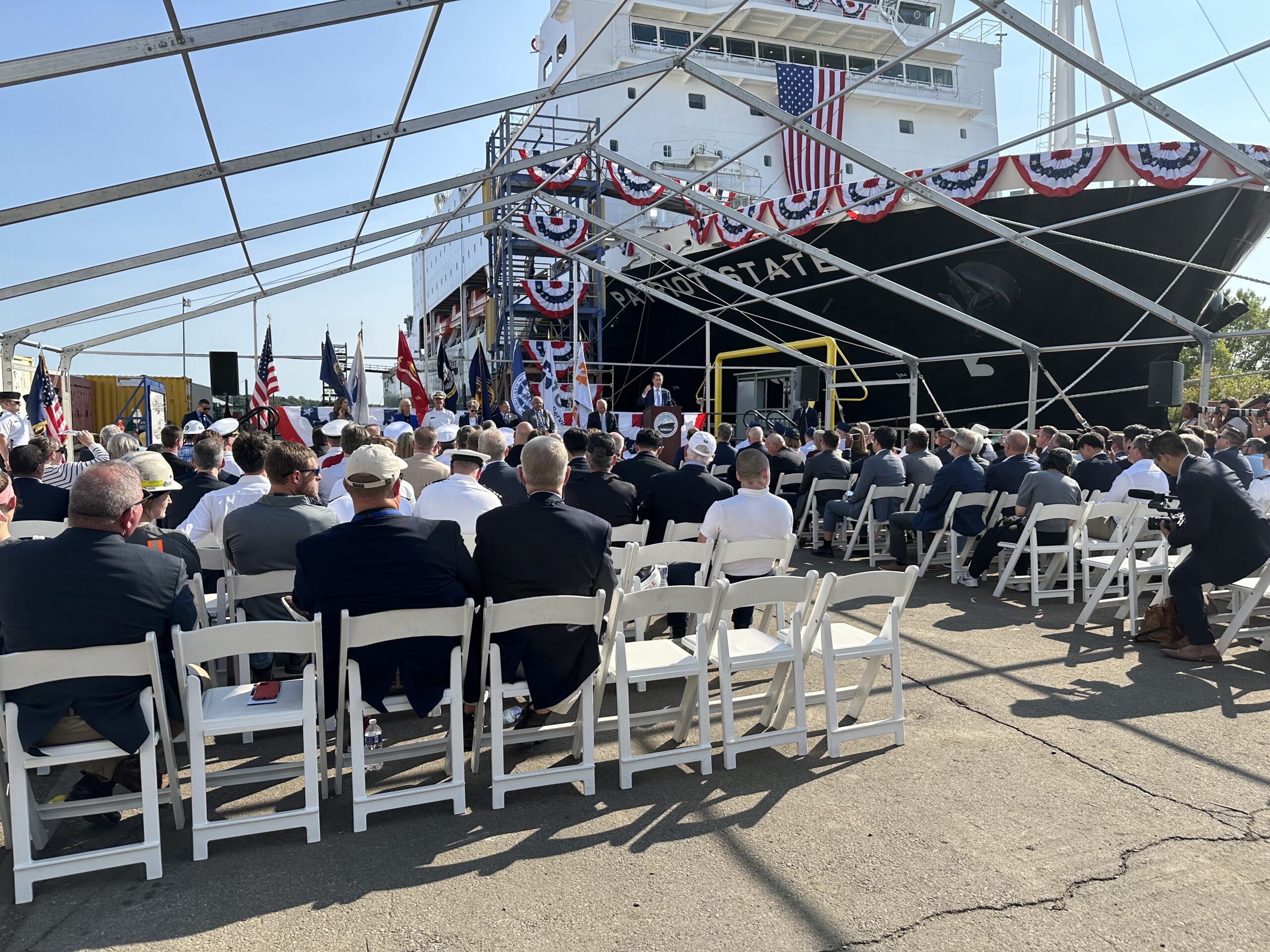 Patriot State christening at Philly Shipyard