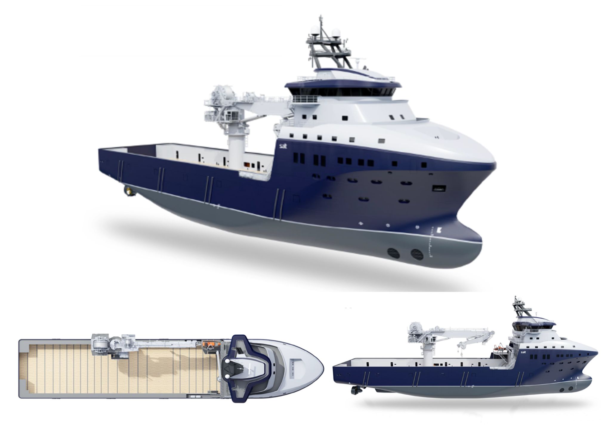 Illustration of the 5,000 DWT Multi-Purpose Service Vessels (MPSVs)