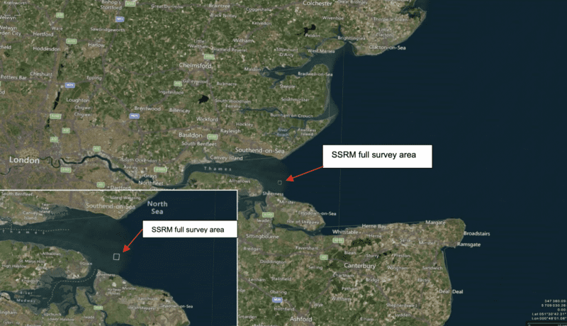 Location of the SSRM full survey area 2023