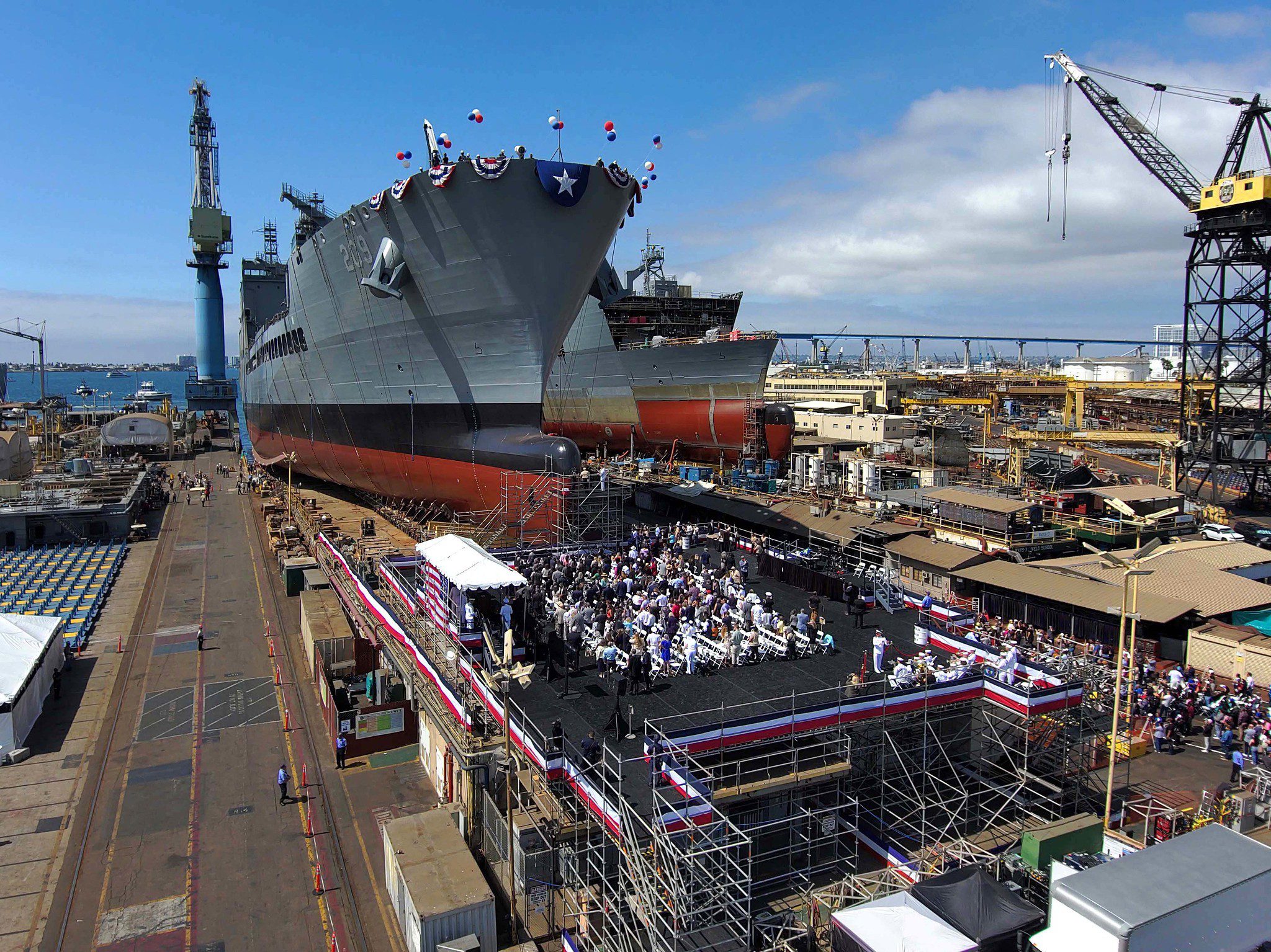 USNS Lucy Stone (T-AO 209) Christening & Launch