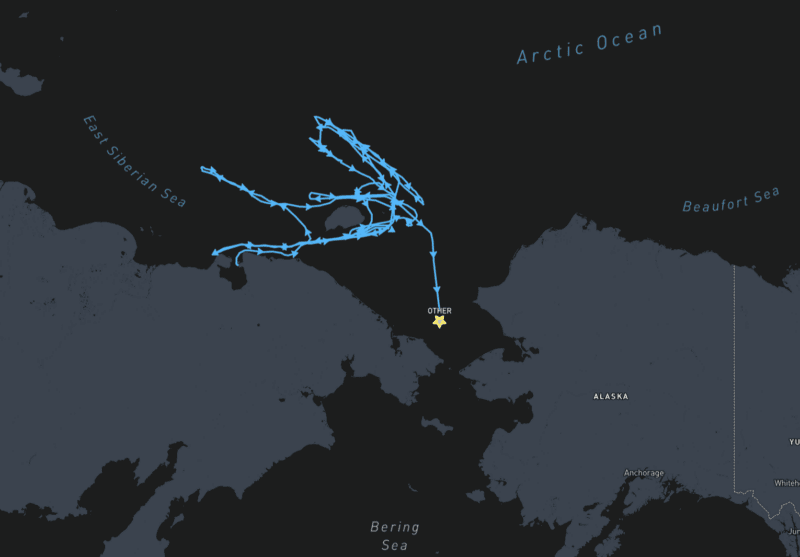 Ural AIS tracks September 2024