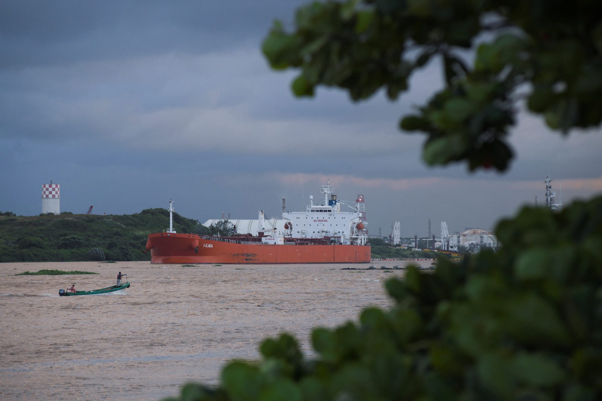 Cuba-flagged oil tanker Vilma carrying about 400,000 barrels of oil leaves Mexico’s Pajarito’s port on its way to Cuba, in Pajaritos, Mexico October 26, 2024