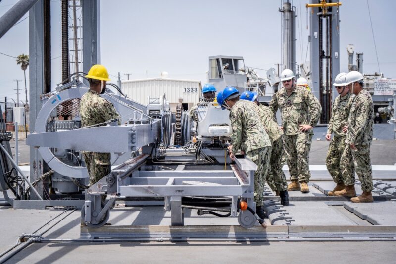 photo of Naval VLS reloading system  skate