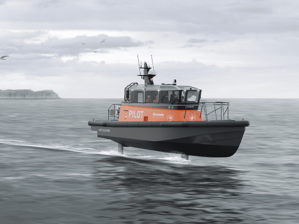 Artemis' electric hydrofoiling pilot boat