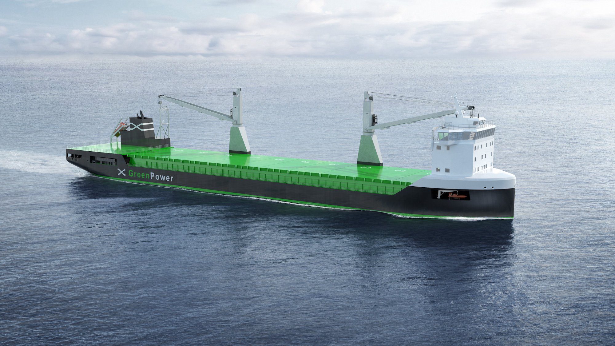 Illustration of ESL's green handy-size newbuild bulk carriers