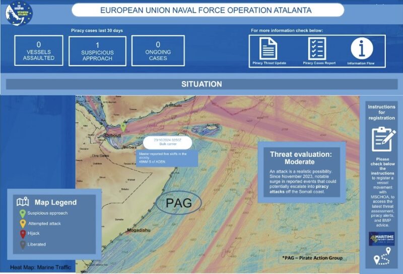 EUNAVFOR Piracy Update Map