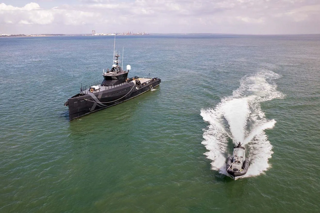 The Royal Navy took part in uncrewed and autonomous exercises in Portugal alongside U.S. and Australian Allies. Photo: LPhot Daniel Blade/UK Royal Navy