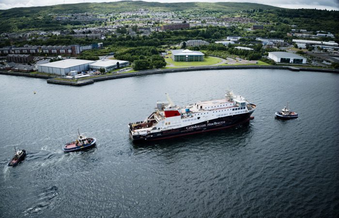 MV Glen Sannox departure