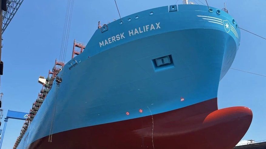 Maersk Halifax in dry dock