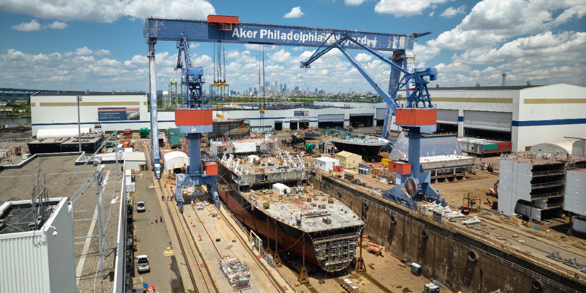 Hanwha Philly Shipyard building dock