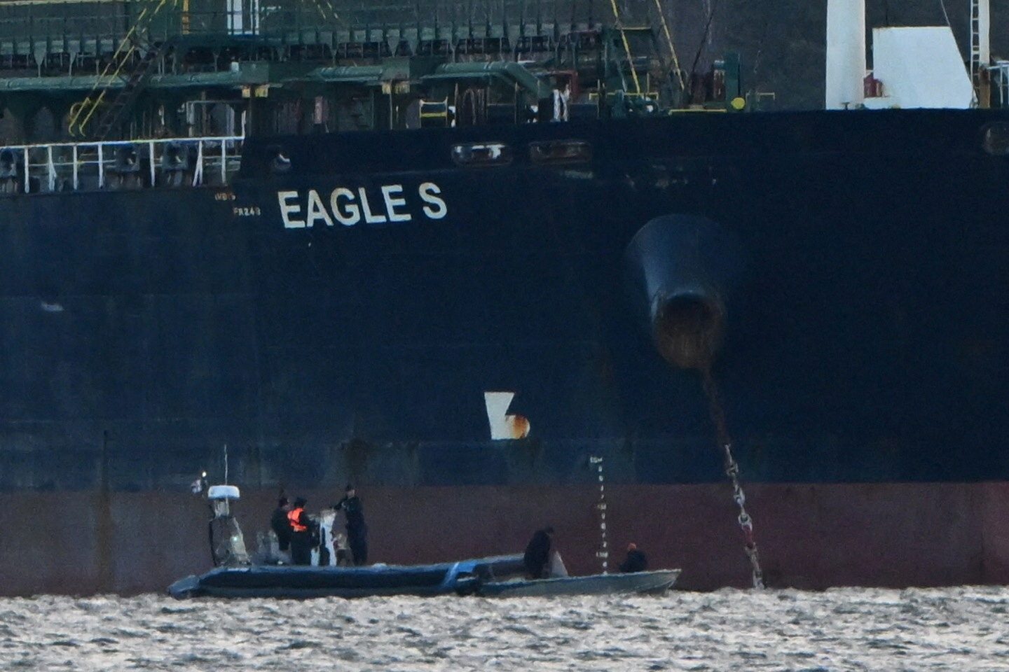 Seized oil tanker Eagle S in Porvoo.Lehtikuva/Jussi Nukari/via REUTERS