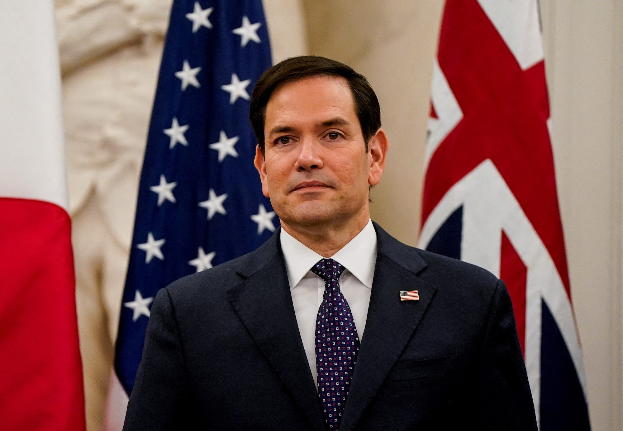 FILE PHOTO: U.S. Secretary of State Marco Rubio looks on as he meets with Indian External Affairs Minister Dr. Subrahmanyam Jaishankar, Australian Foreign Minister Penny Wong, and Japanese Foreign Minister Iwaya Takeshi at the State Department in Washington