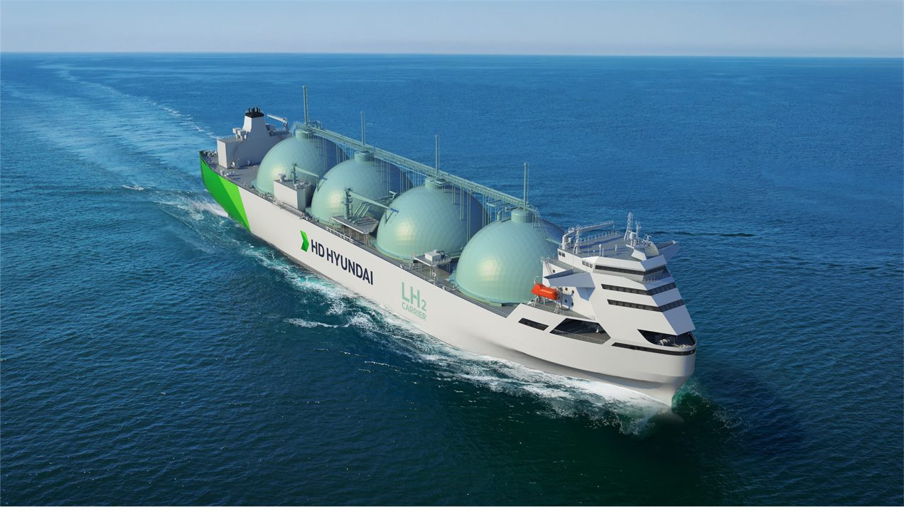 Liquefied hydrogen carrier illustration