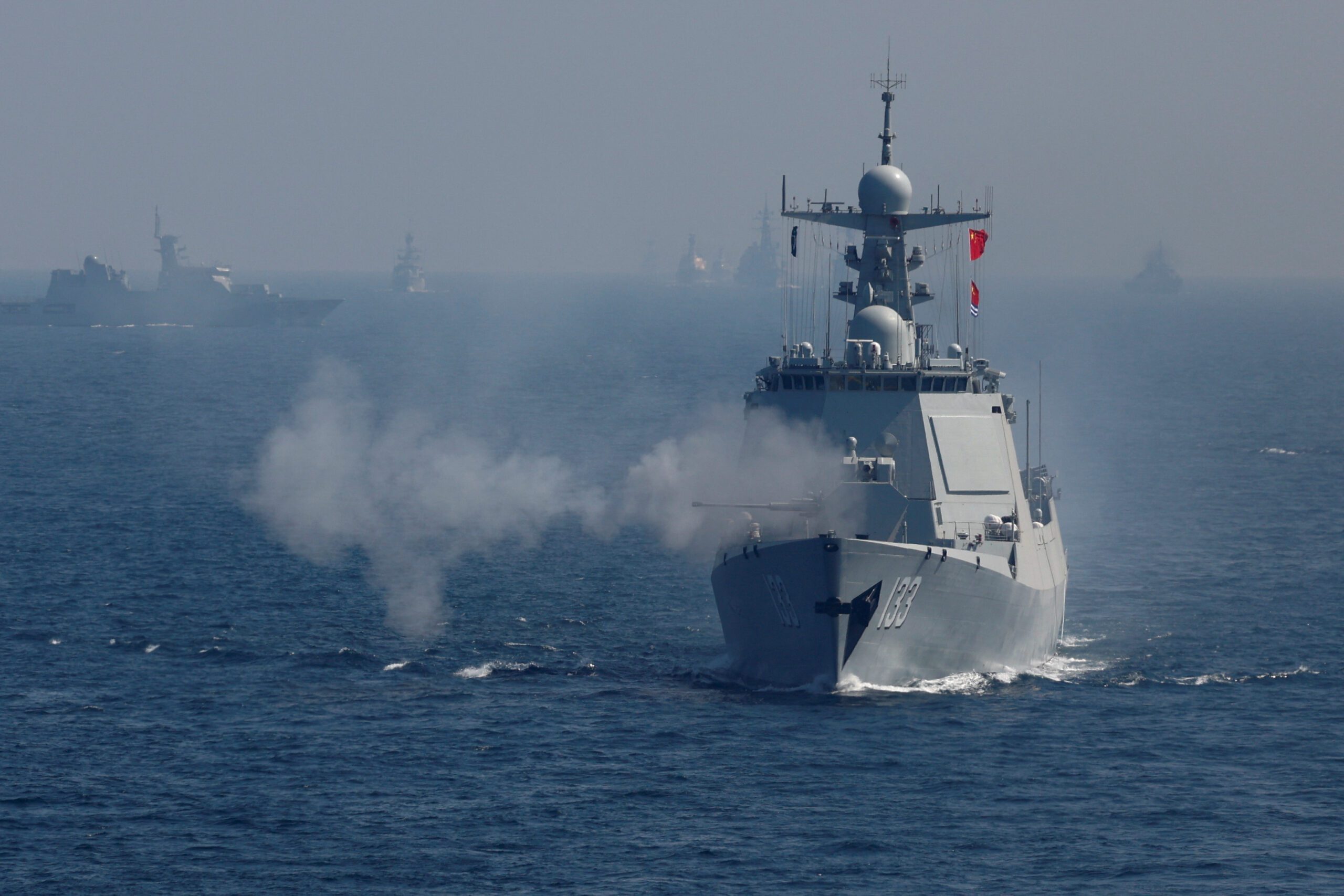 Pakistan Navy's 9th Multinational Maritime Exercise AMAN-25 under the slogan "Together for Peace", in the Arabian Sea near Karachi