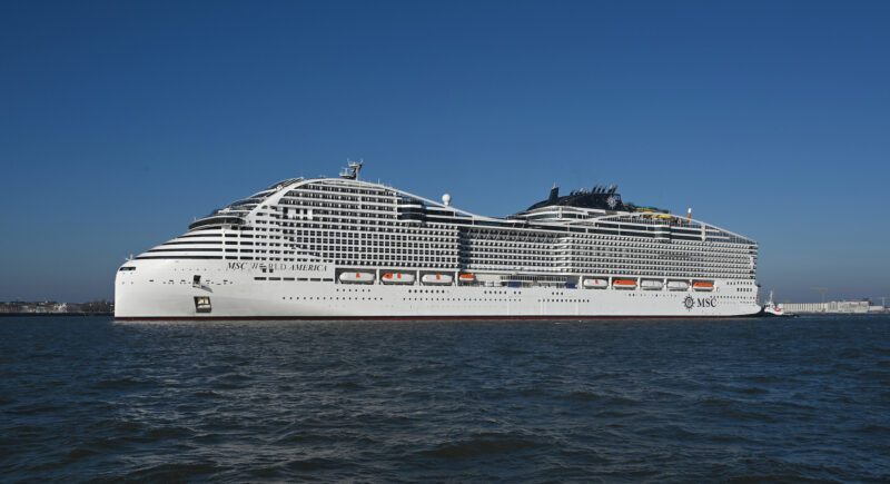 MSC World America sea trials
