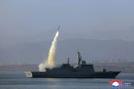North Korea Fires First Missile from New Warship