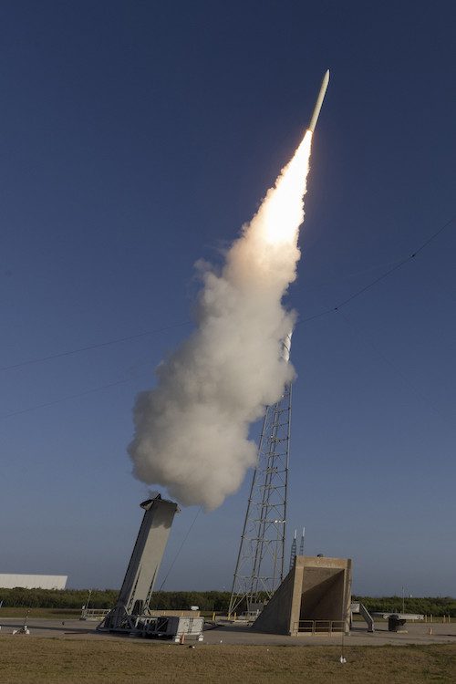 U.S. Navy Strategic Systems Programs conducts a cold-gas launch of a conventional hypersonic missile on the path to Navy fielding in Cape Canaveral