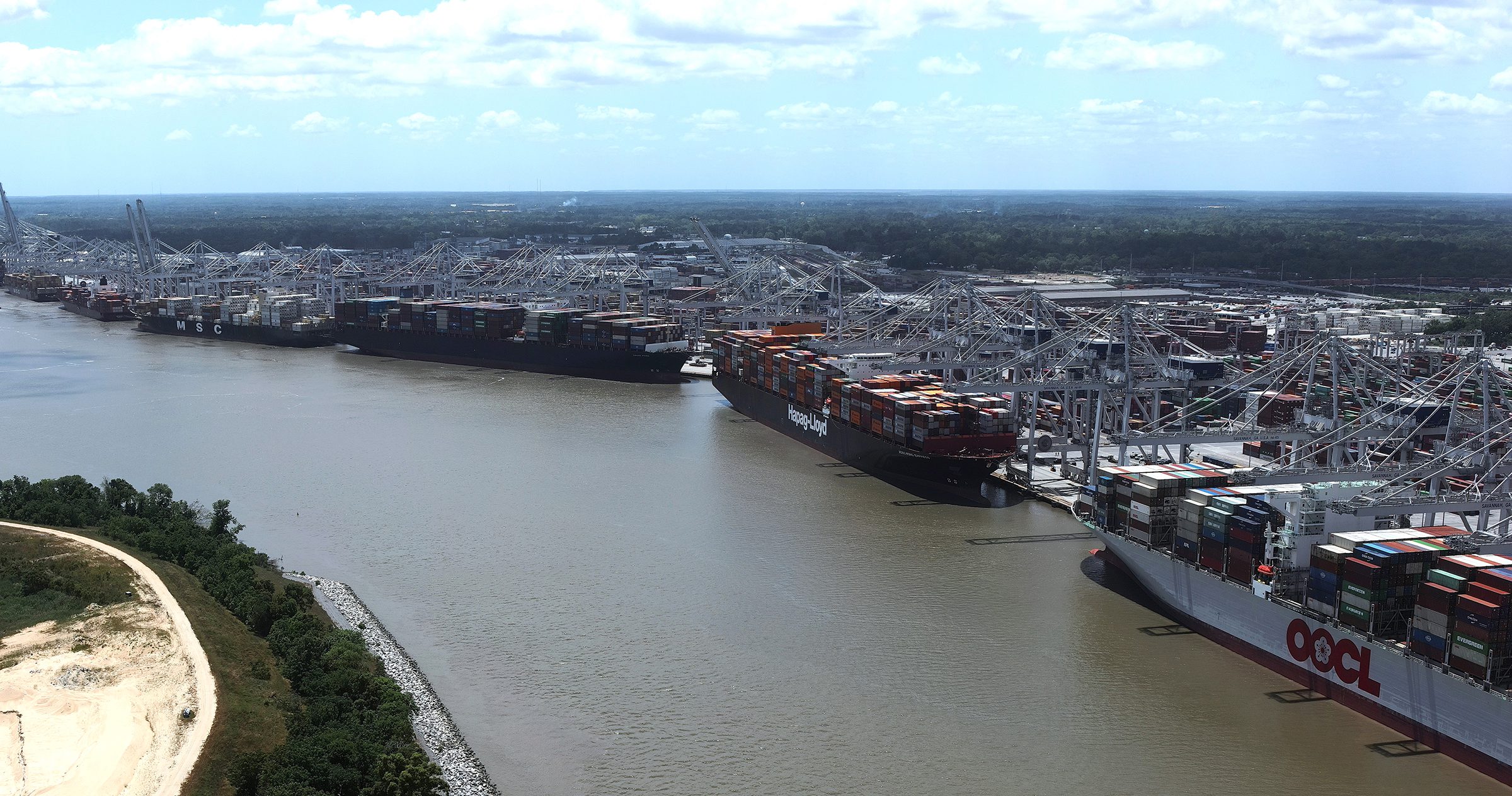 Port of Savannah container terminal aerial