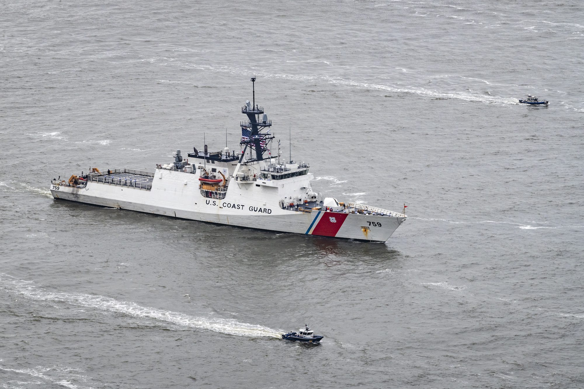 USCGC Calhoun aerial
