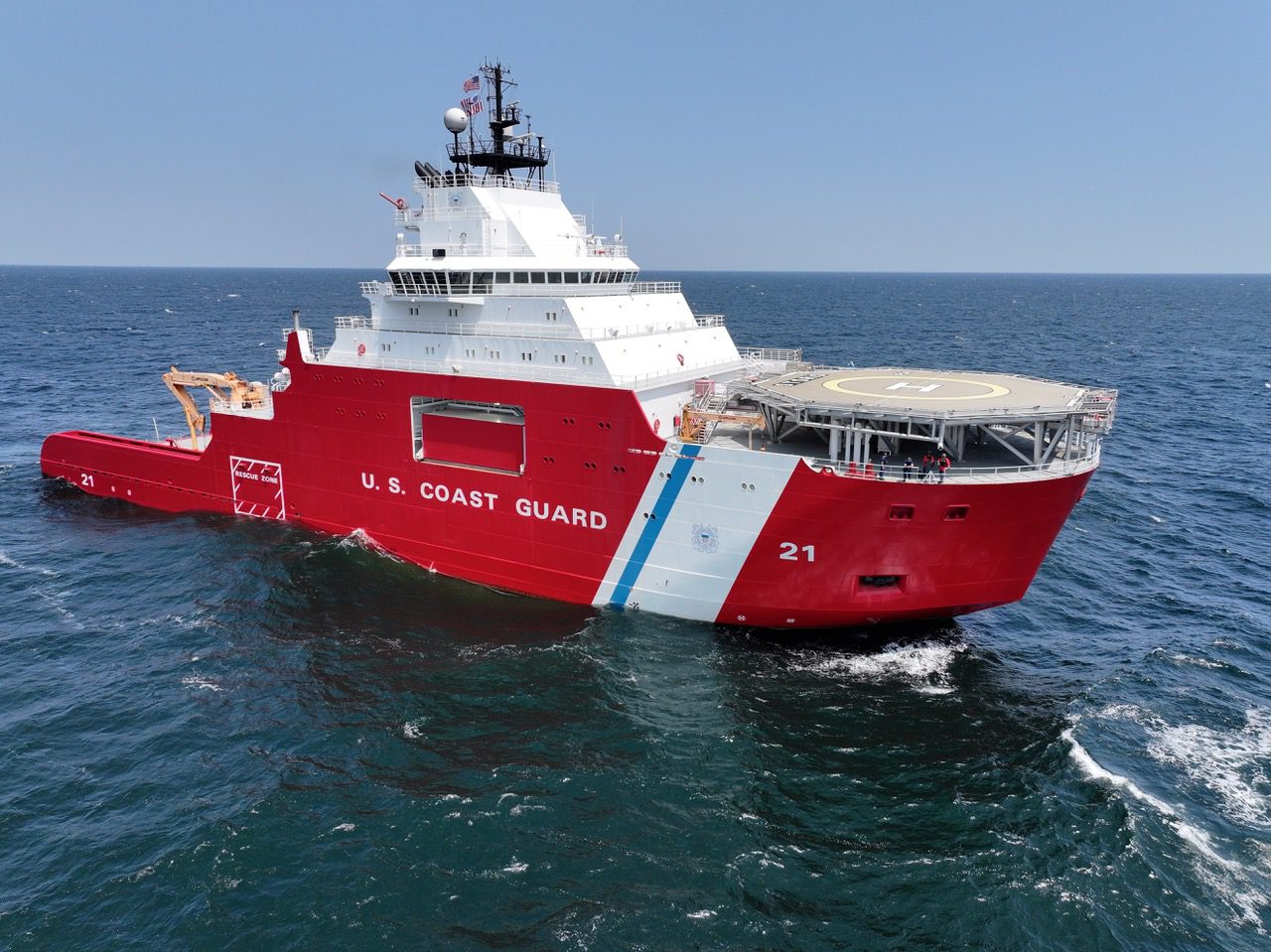 The U.S. Coast Guard Cutter Storis is shown here underway