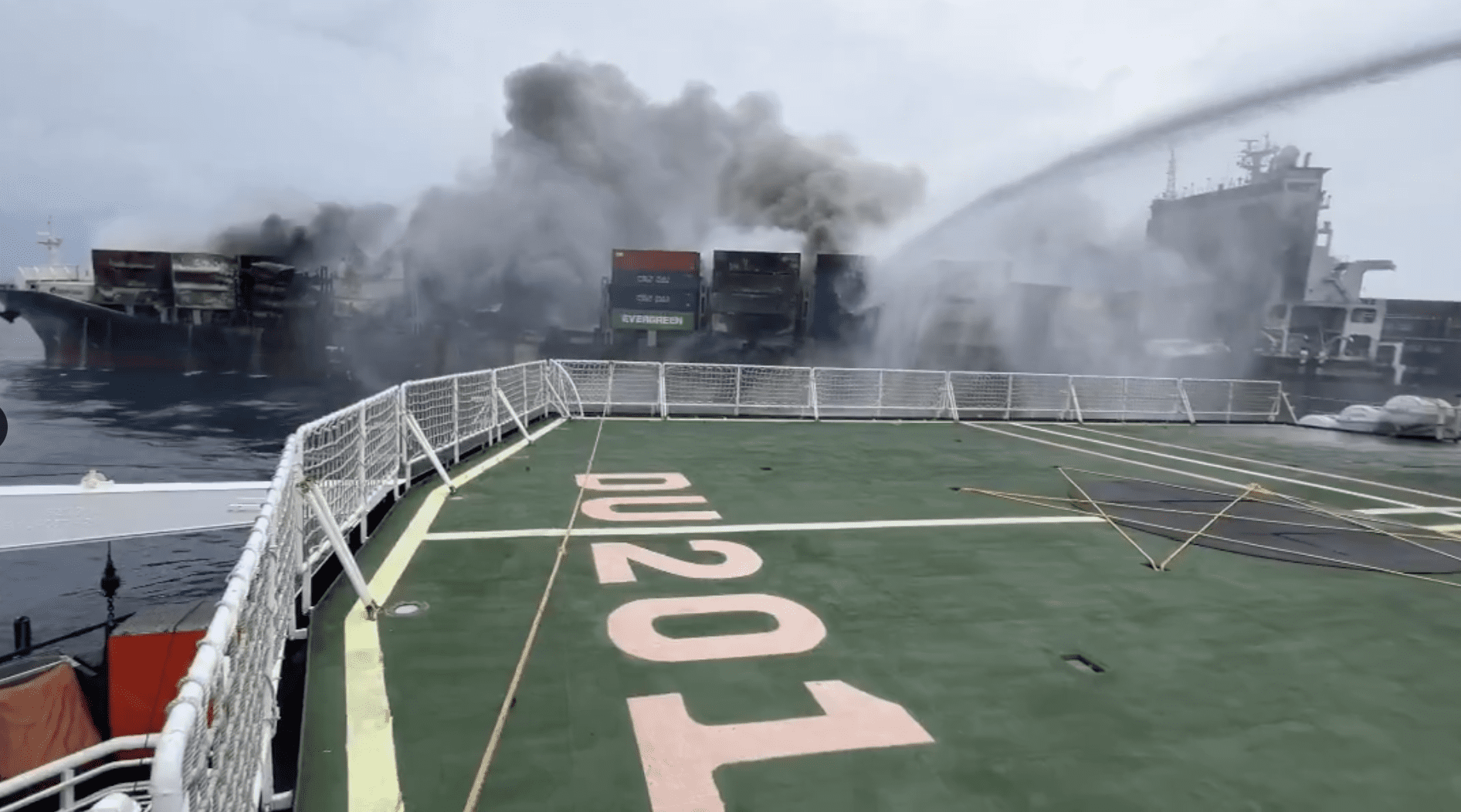 Firefighting on the Wan Hai 503 containership