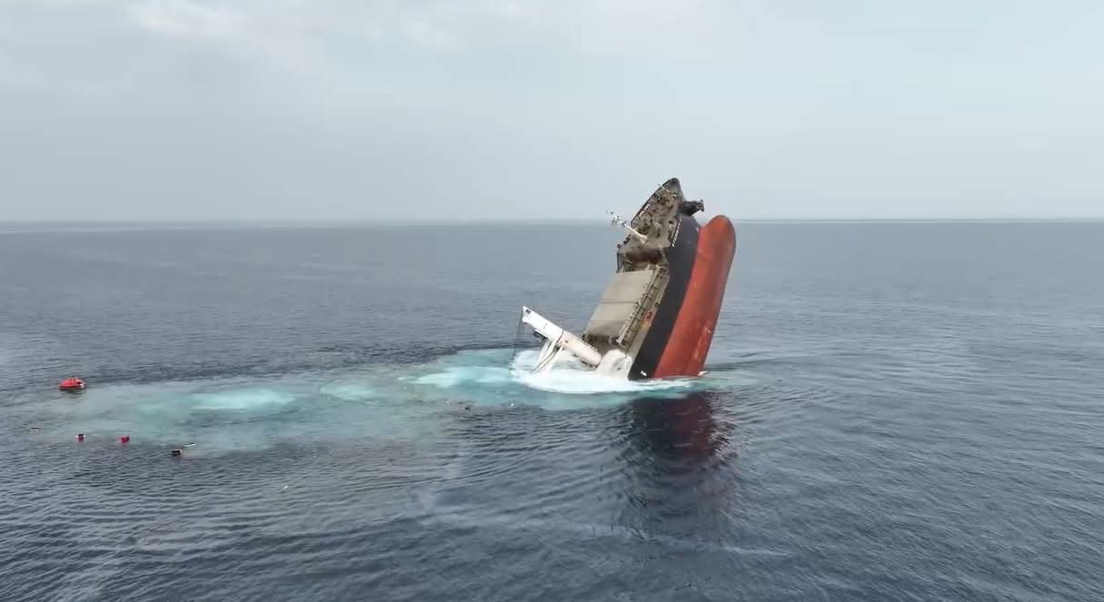 Eternity C sinks below the surface