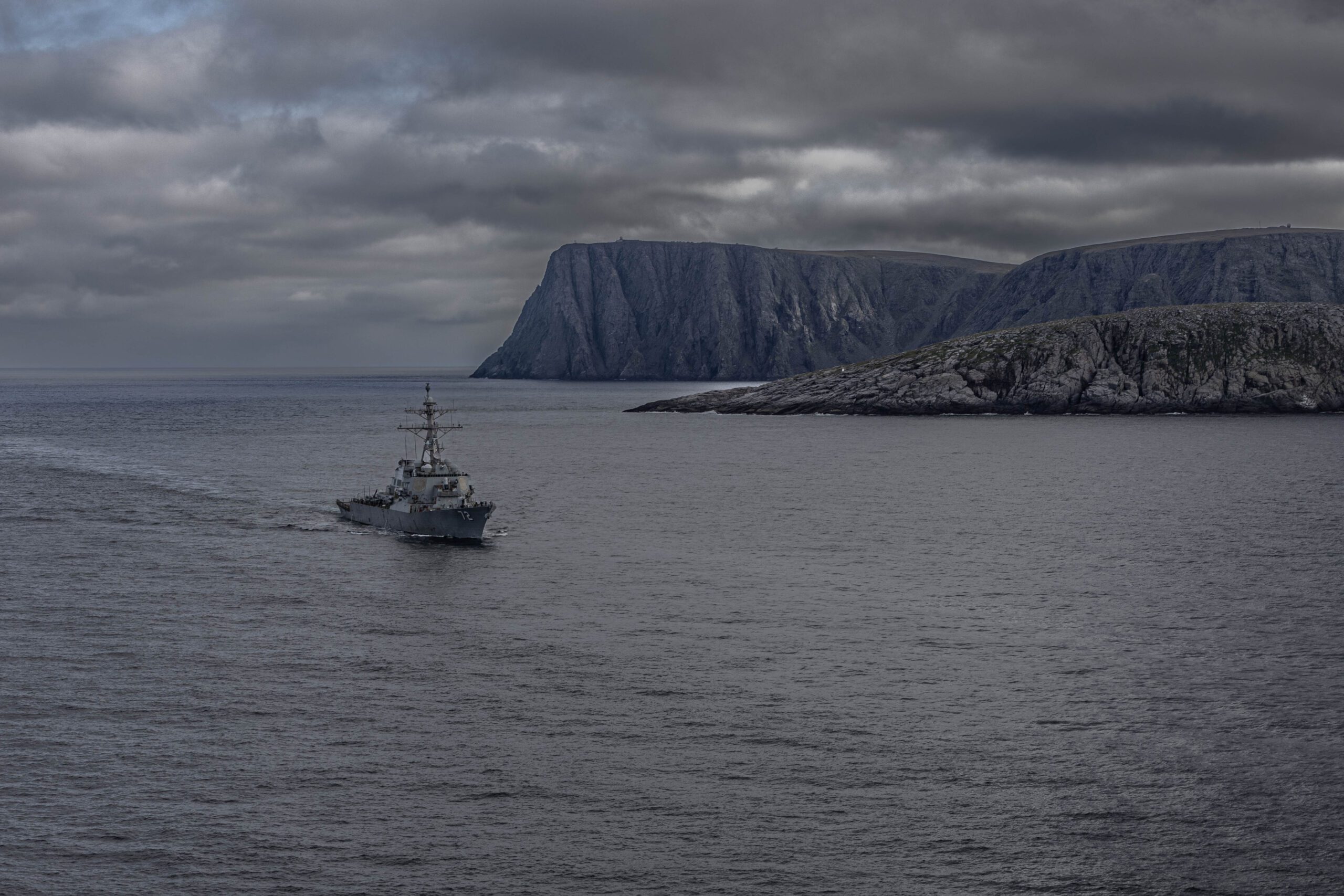 U.S. Navy Destroyers Patrol Arctic Waters In Barents Sea Near Russian Maritime Border