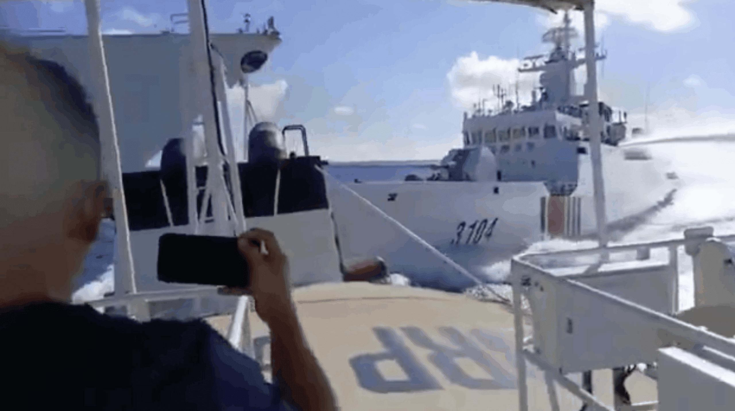 China Coast Guard patrol cutter CCG 3104 collided with People's Liberation Army Navy (PLAN) Type 052D Destroyer (164, Guilin) while pursuing Philippines Coast Guard vessel BRP Suluan in the South China Sea