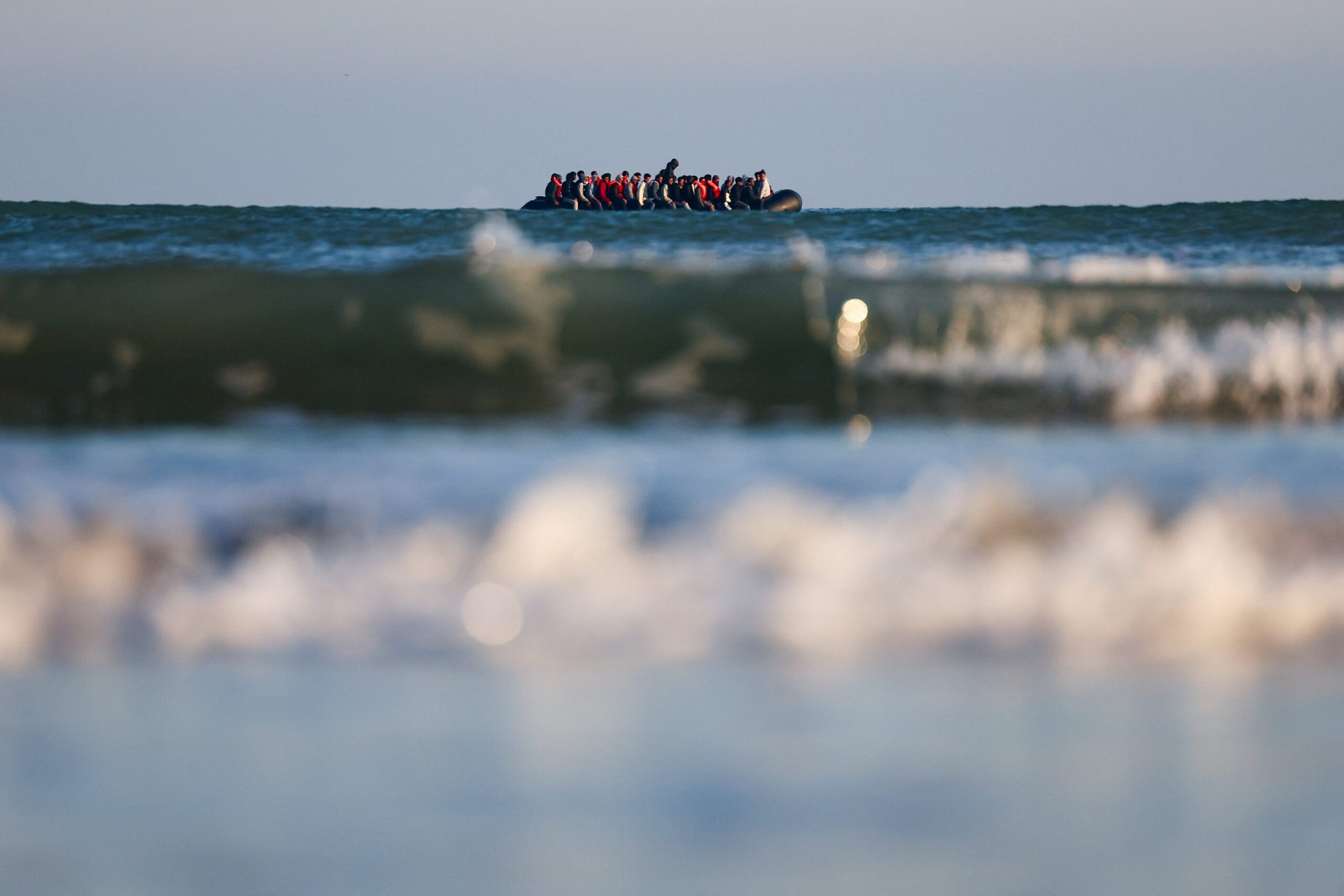 Migrants attempt to cross the English channel from northern France