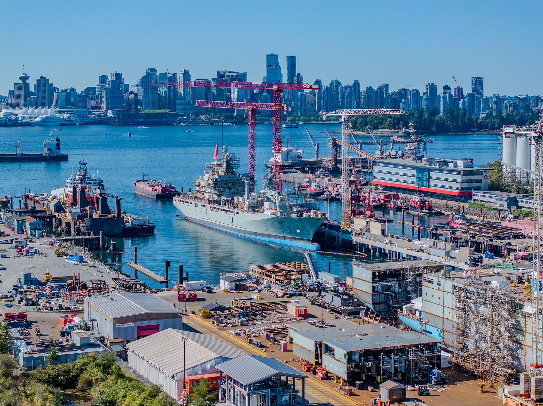 New 272-meter outfitting pier at Seaspan’s Vancouver Shipyards