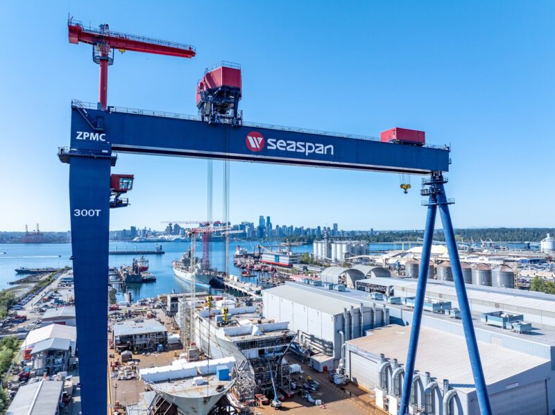 New 272-meter outfitting pier at Seaspan’s Vancouver Shipyards